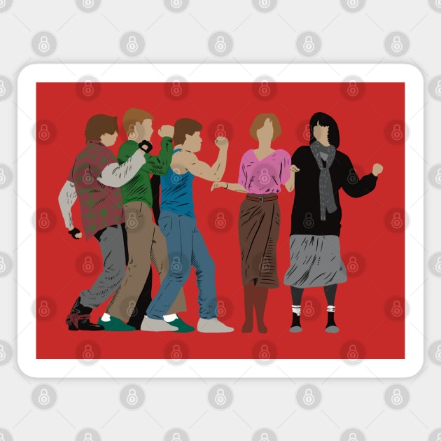 The Breakfast Club Sticker by @johnnehill